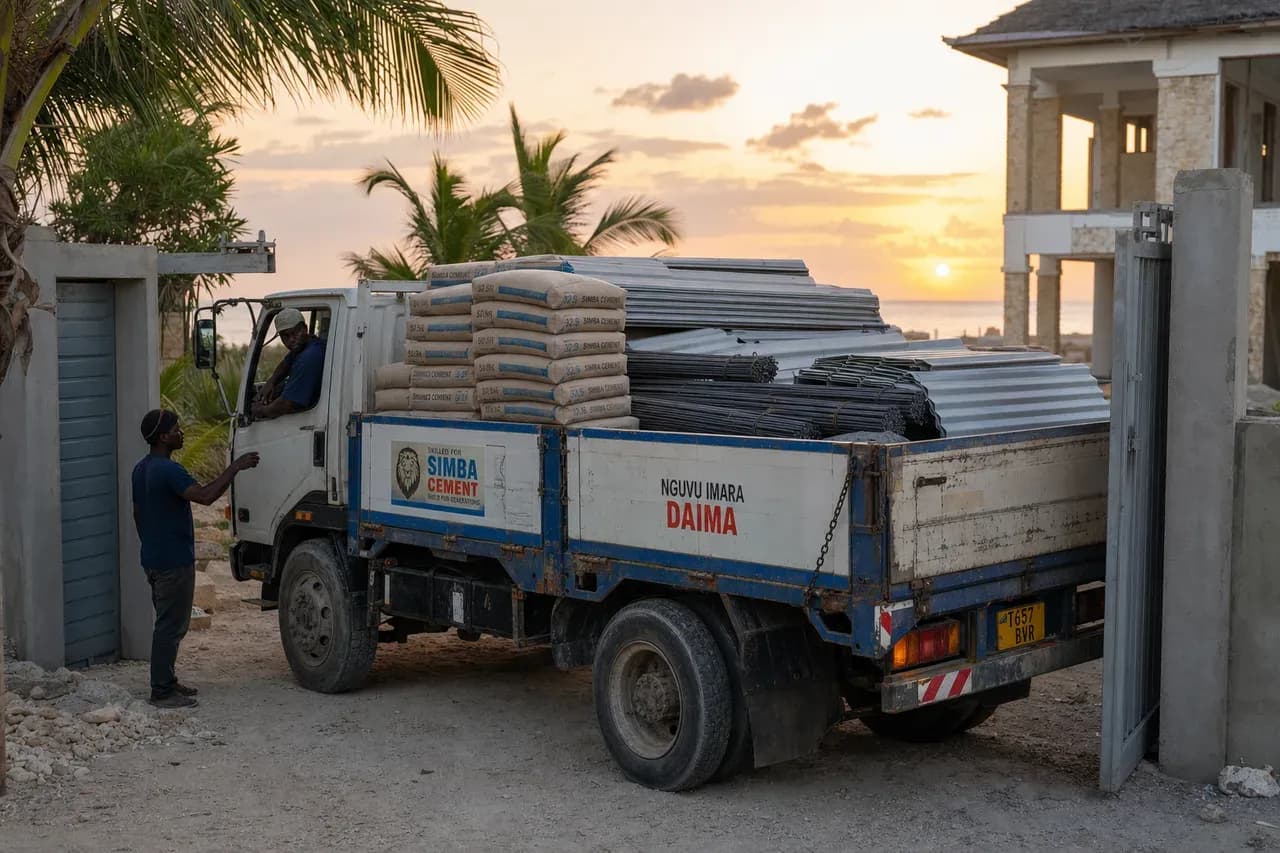 Plumbing packs on delivery vehicle