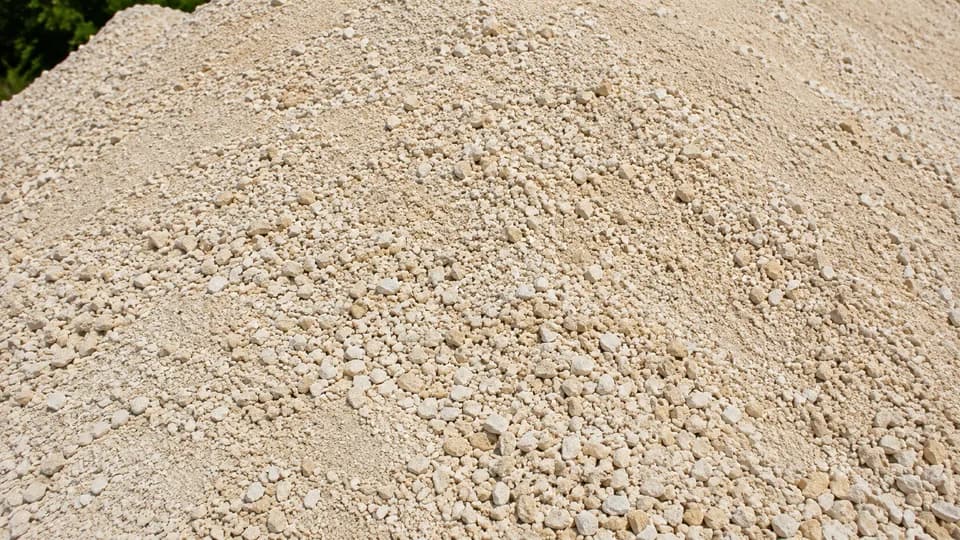 Murum fill material stockpile ready for delivery in Zanzibar