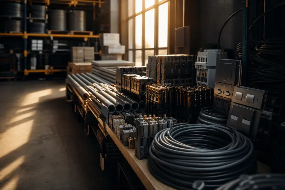 Electrical accessories catalogue display