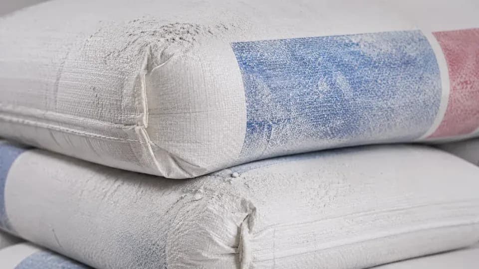 Bagged gypsum powder for interior plaster and finishing work