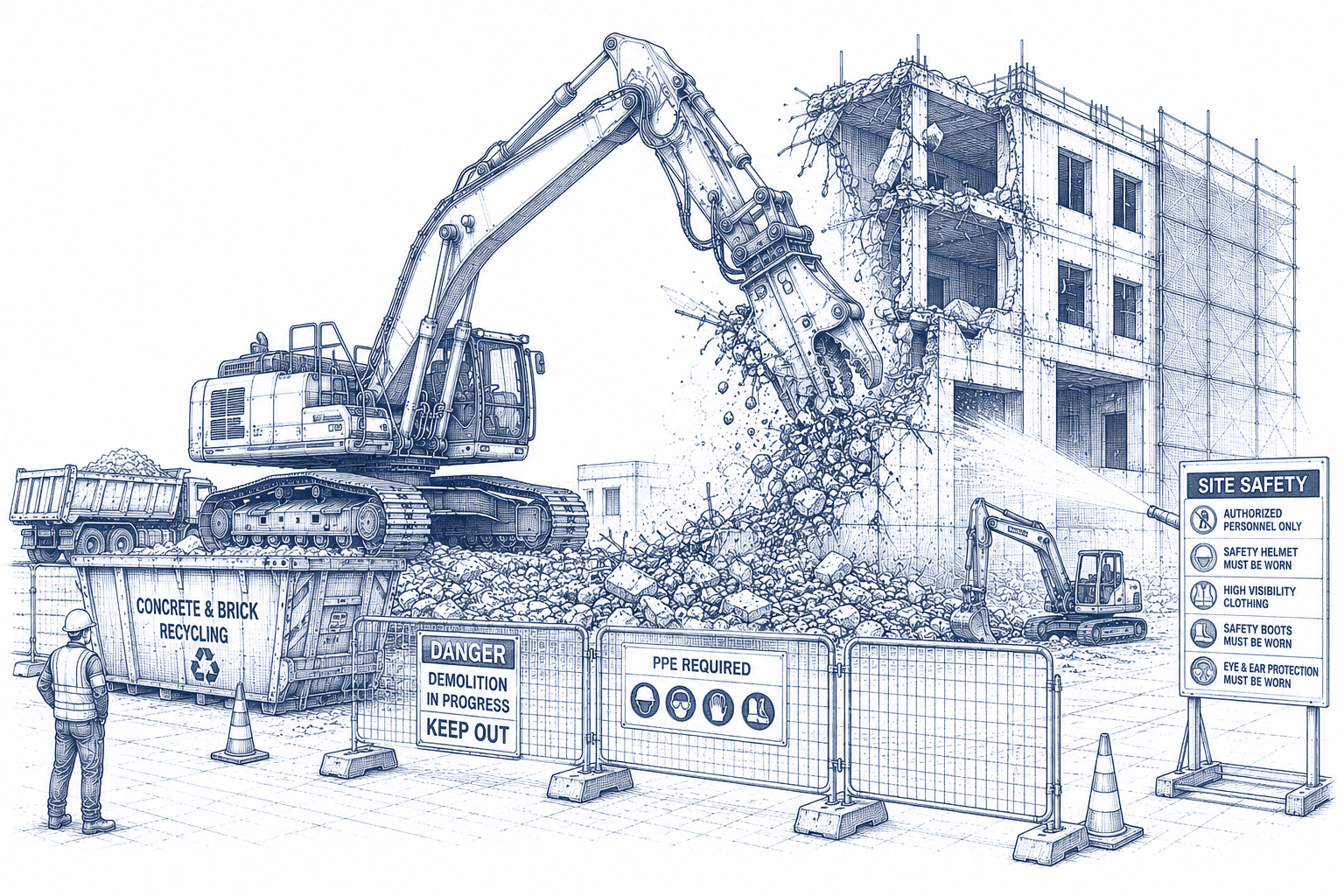 Demolition coordination on a Zanzibar site