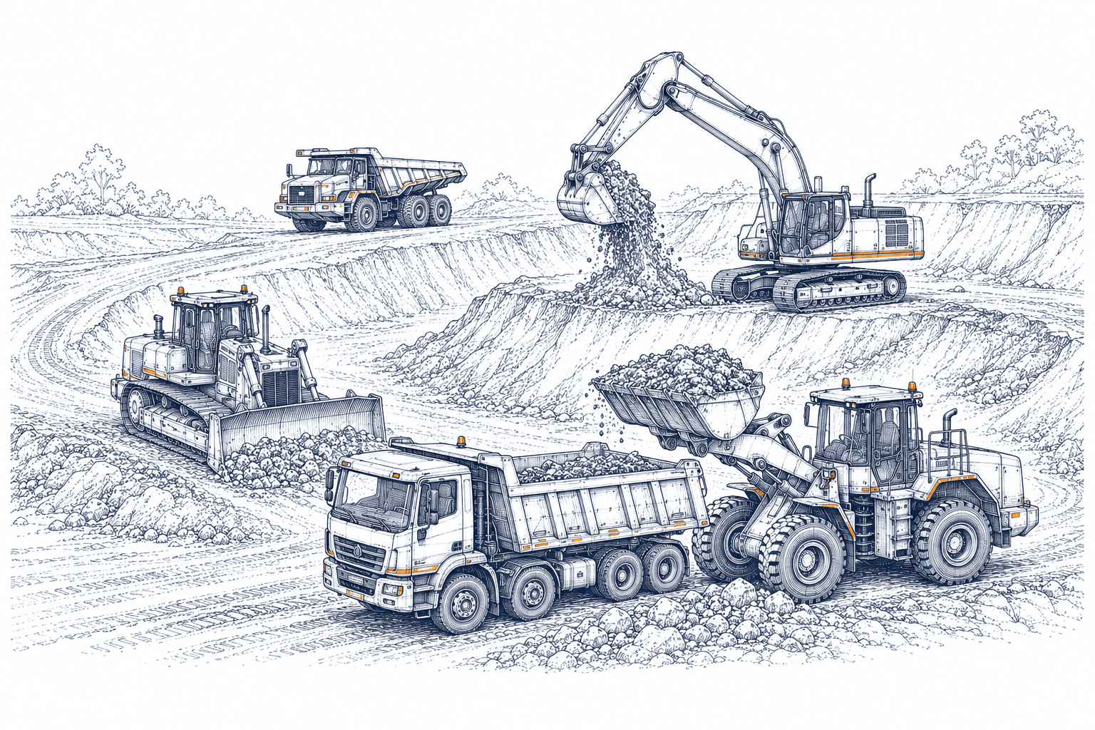 Earthworks operation on a Zanzibar construction site