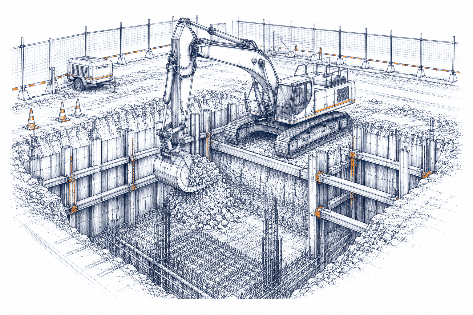 Excavation work on a Zanzibar construction site