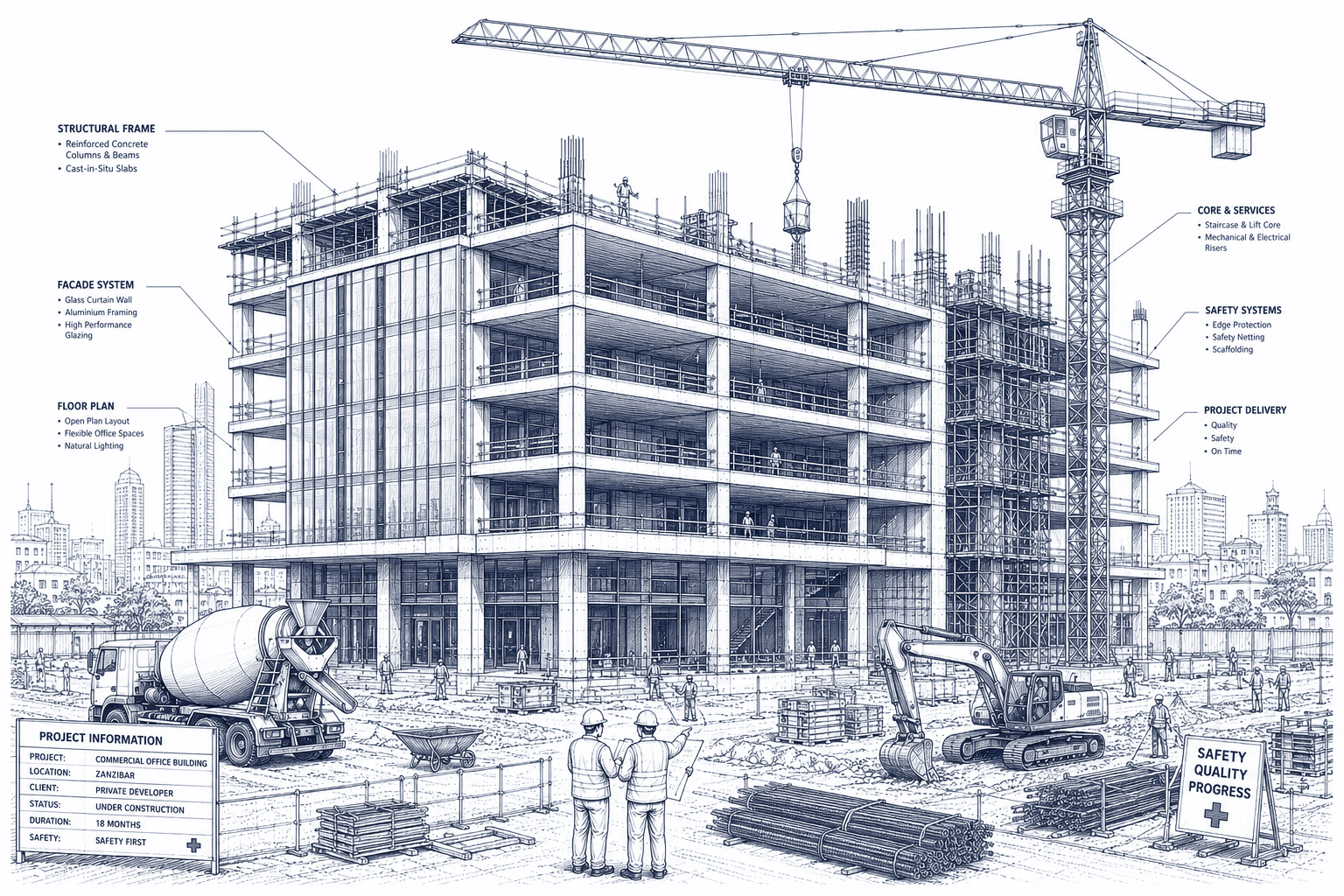 Government construction project in Zanzibar