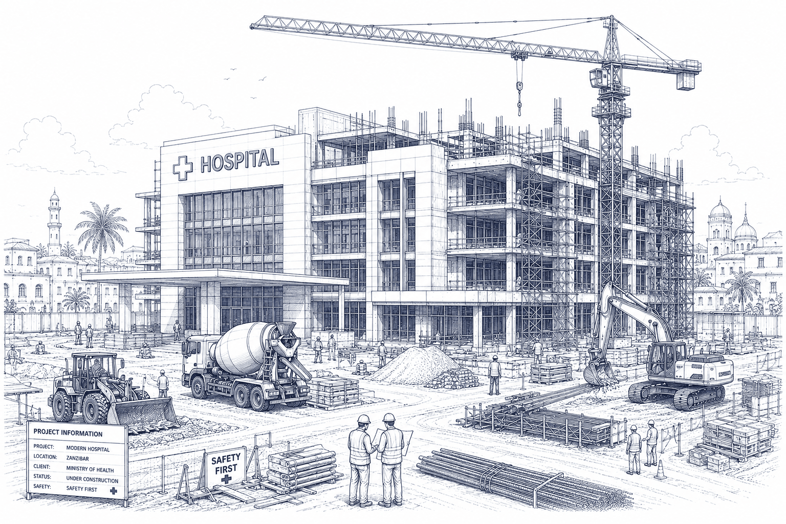 Hospital construction project in Zanzibar