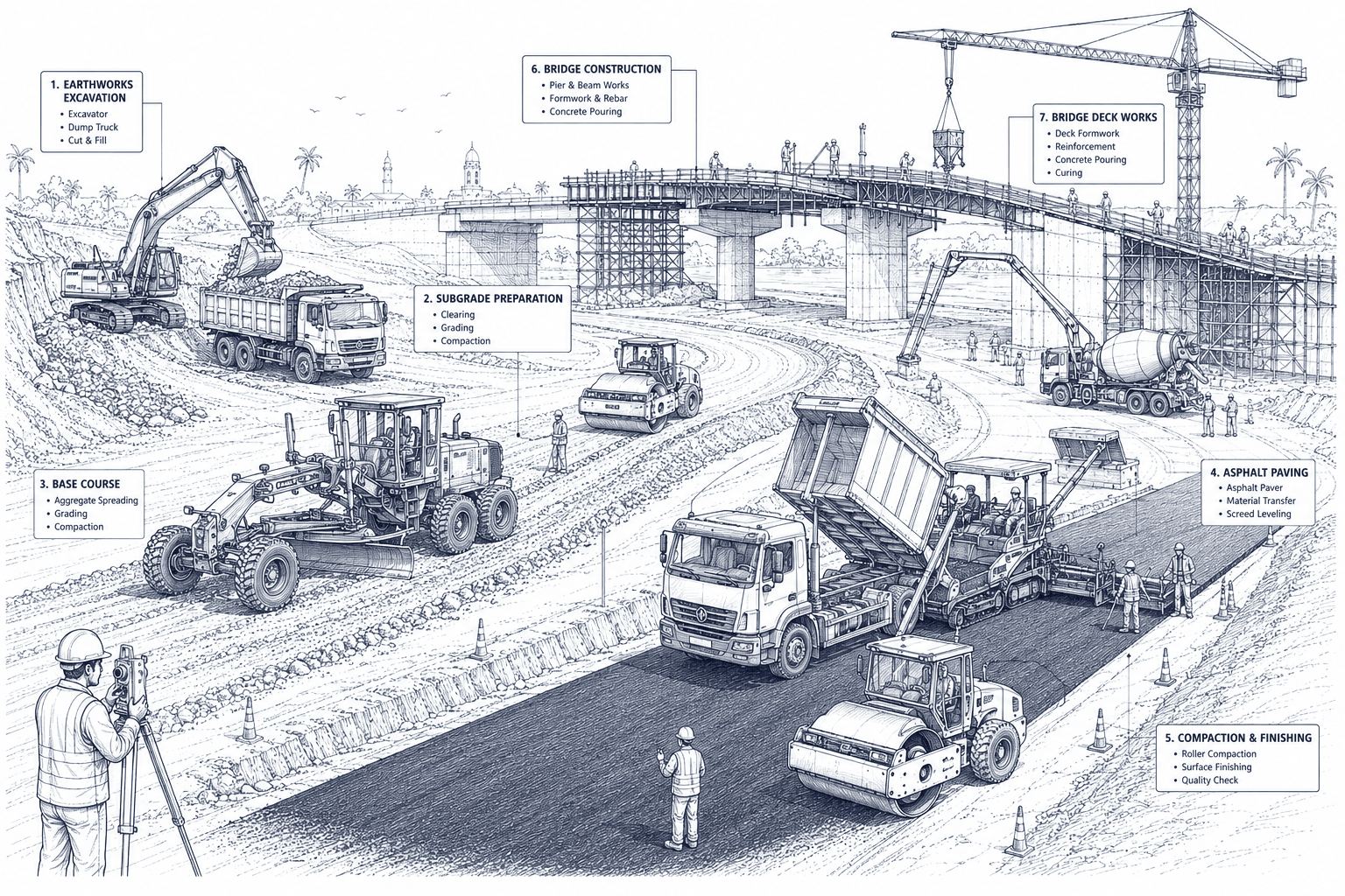 Road construction project in Zanzibar